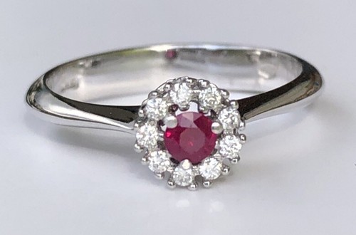 Anello rubino brillanti - anello,