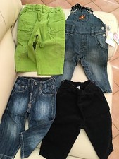 Lotto salopette jeans velluto unisex brums bimbus petit bateau blukids 6/9 mesi