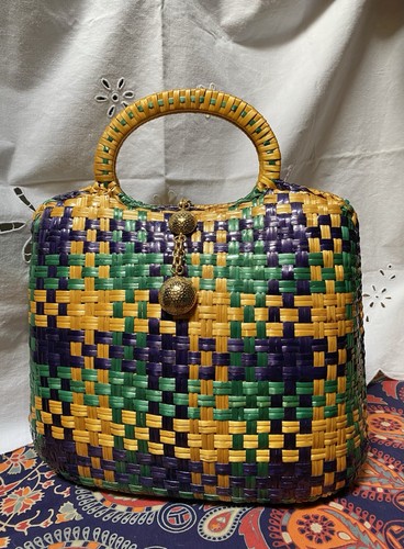 Borsa capaf midollino colorato - midollino,