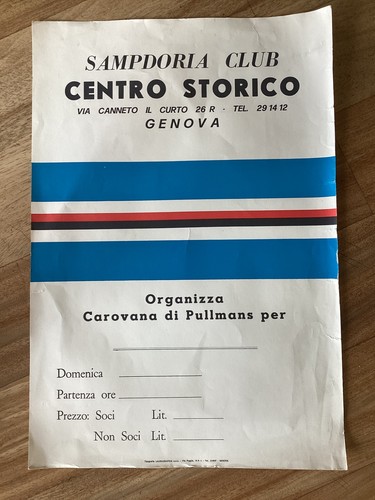 Locandina sampdoria calcio - locandina,