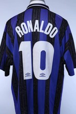 Maglia Home Originale Autentica Inter Milan 1996/97 Ronaldo #10 - L