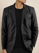 Blazer In Pelle Per Uomo In
