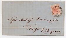 PONTEVICO (Bs) - Annullo Tre Cerchi C3 su Busta con Centesimi 15 Lombardo Veneto