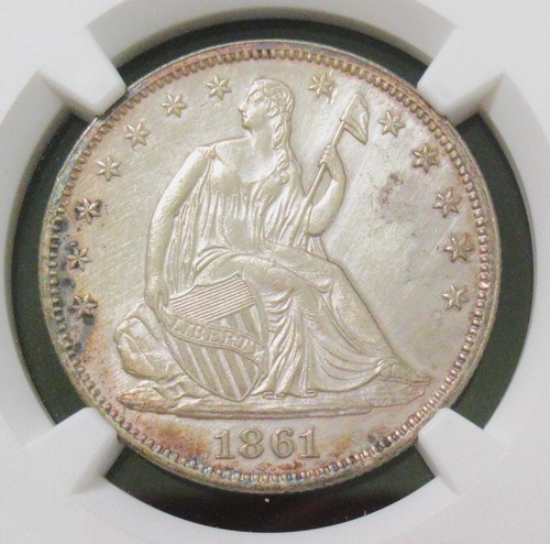 Mezzo dollaro 1861 seduto