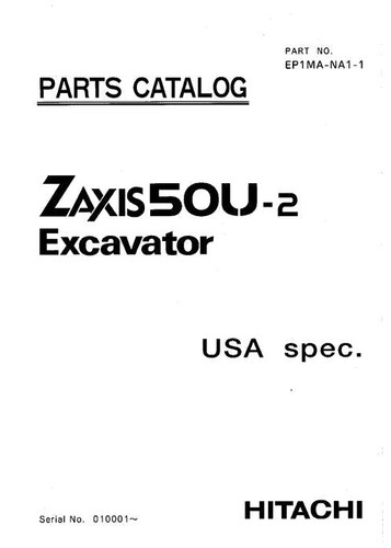 Catalogo ricambi escavatore