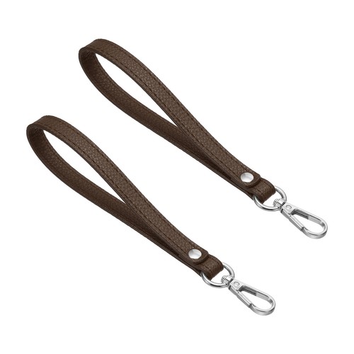 Leather keychain with metal - leather,