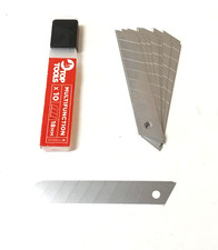 10 X LAME DI RICAMBIO PER TAGLIERINO CUTTER 18 mm LAMA PROFESSIONALE ACCIAIO