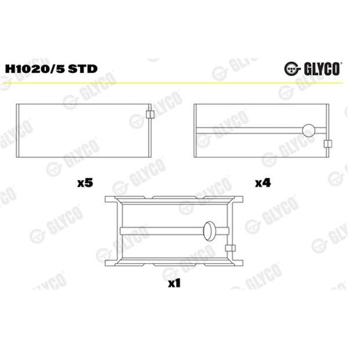 Cuscinetto albero motore glyco - cuscinetto,