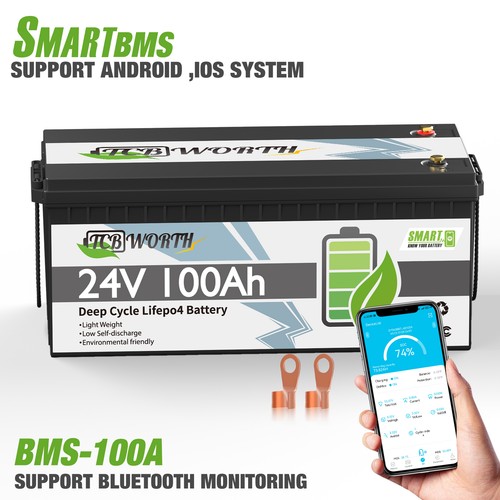 Bluetooth lifepo4 24v 100ah - bluetooth,