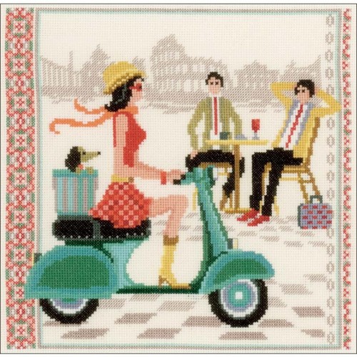 Punto croce roma vintage - punto, "roma