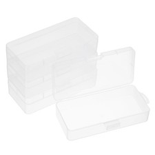 6 pz. 7,3x3,5x1,8 pollici mini contenitore in plastica scatola con coperchio pieghevole