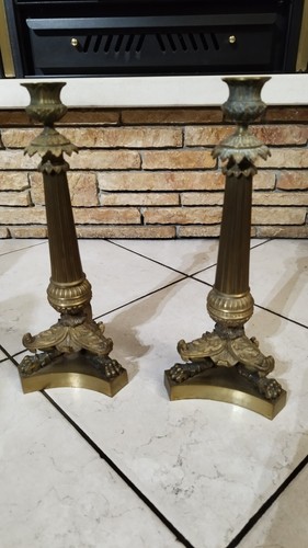 Coppia candelabri antichi - coppia,