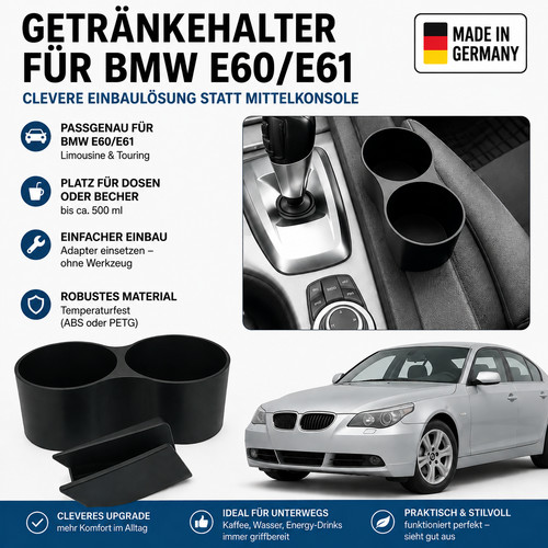 Portabicchieri per bmw e60 - per, e60/e61
