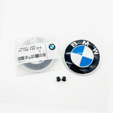 Targa BMW Ø 82 mm 51148132375 emblema + 2x beccucci originali BMW nuovi