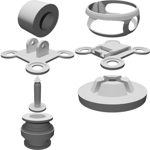 Staffa supporto ammortizzato - supporto,