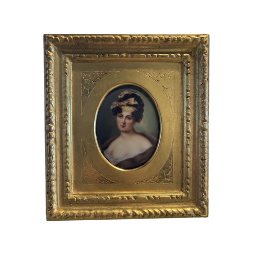 Dipinto miniatura dama xix - dipinto,