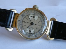 ANONIMO-CRONO-MANUALE-34 MM-TRE PULSANTI-ANSE BASCULANTI-LANDERON 47-RARISSIMO