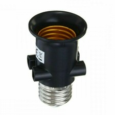 RUBA CORRENTE E27 PORTALAMPADA 220V ADATTATORE DOPPIA PRESA 10A CONVERTITORE