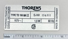 Thorens TD166 MKII Turntable