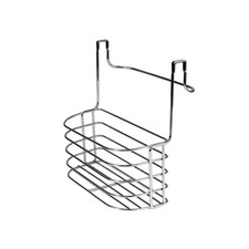 Duo Over-the-Cabinet Towel Bar & Medium Basket, No Installation 2-in-1 Cabine...