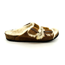 Sandali con slide in pelle