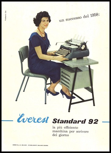 Pubblicita 1958 macchina per - macchina,