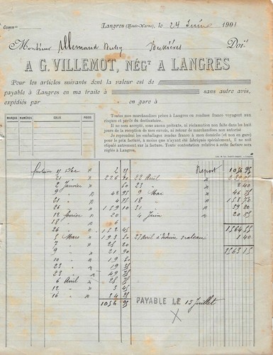 Facture villemot - facture,