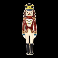 Spilla Natalizia Piccolo Schiaccianoci Smaltata