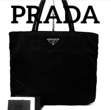 Borsa tote PRADA Authentic, borsa a tracolla, nylon nero Spedizione...