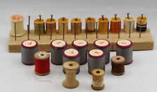 Lotto porta Bobine Rocchetti Legno Filo cucito sartoria orso castoldi merceria