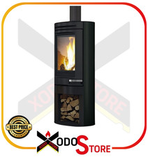 Stufa a legna EDILKAMIN TALLY 8 ACCIAIO NERO - PRONTA CONSEGNA mail per sconto