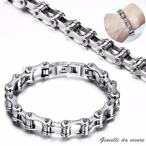 Acciaio bracciale bici catena - bracciale,