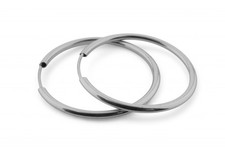 paio cerchi ORO BIANCO 18kt. cerchio canna 1,5 diametro mm. 25mm GOLD 18kt.