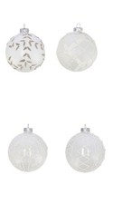PALLA VETRO 8 CM  BIANCO