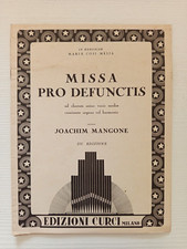 cc93,antico spartito musicale,misa pro defunctis,g.mangione,per coro e organo