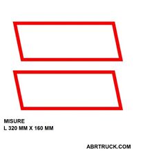 Kit contrassegni riflettenti adesivi camion trasporto cose conto terzi 320X160MM