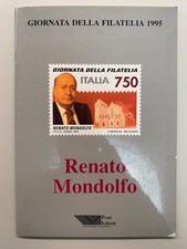 Libro "Renato Mondolfo" (Giornata della Filatelia 1995) 24 p. di Enzo Diena