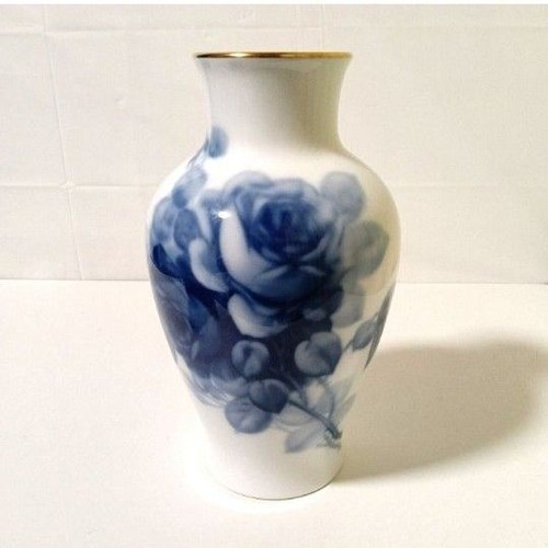Vaso fiori rosa blu okura - vaso,