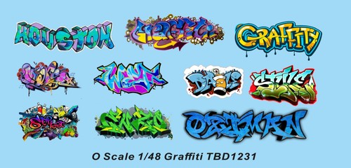 Scale decals graffiti - 1/48,