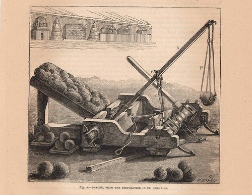Stampa antica onagro catapulta - antica,