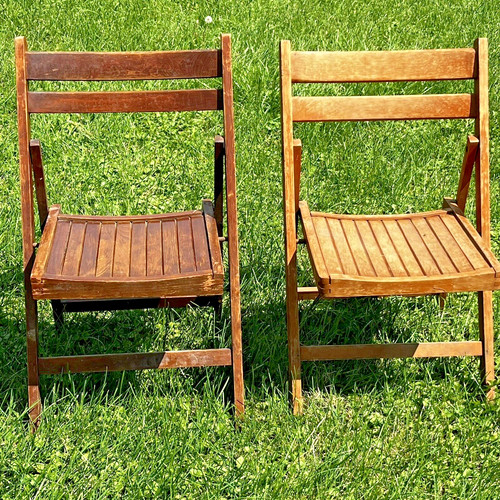 Heavy wooden slat seat - 2,