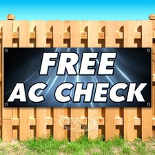 FREE AC CHECK Pubblicità Auto Veicolo Vinile Bandiera Bandiera Insegna USA SB10626