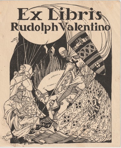 Book plate rudolph valentino - plate,