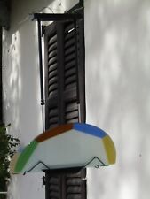 Lampadario a ventaglio vetro di Murano metallo Epoca fine 900