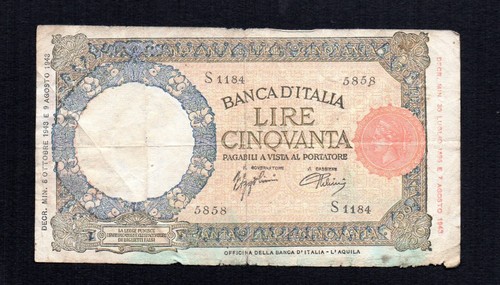 Cinquanta lire lupa - cinquanta, 50