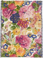 Sanderson "Very Rose & Peony", asciugamano da tè in puro cotone. Stampato in Portogallo.