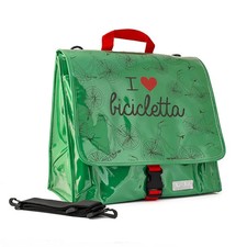 That's Italia I ❤️ Borsa Messenger Bicicletta Bicicletta Verde Lucido Nuova &Etichette