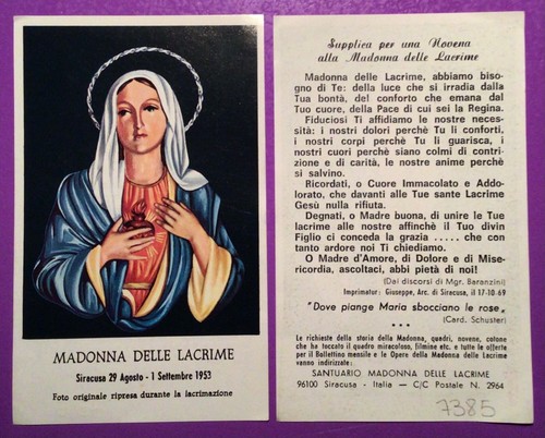 Santino holy card madonna - santino,