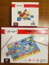 2 Giochi Bambini 2/3 Anni  Sensoriali Giocattoli  Educativi -  Sorter  - Pesci