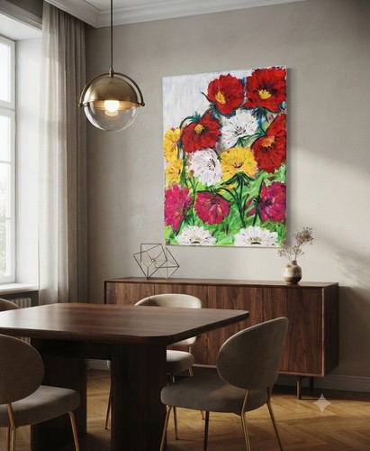 Quadro moderno dipinto mano - dipinto,